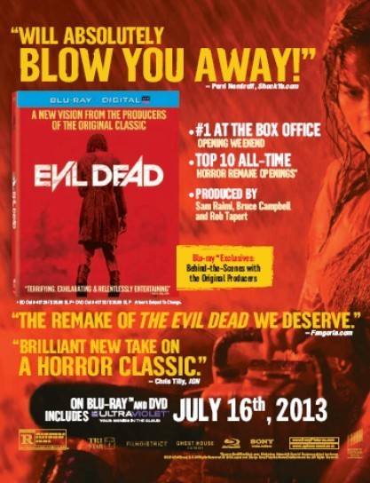 The Evil Dead (Blu Ray, 2013, No Digital)