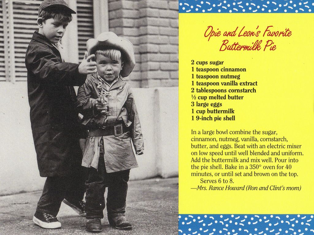 Opie & Leon's Favorite Buttermilk Pie Recipe Postcard.jpeg