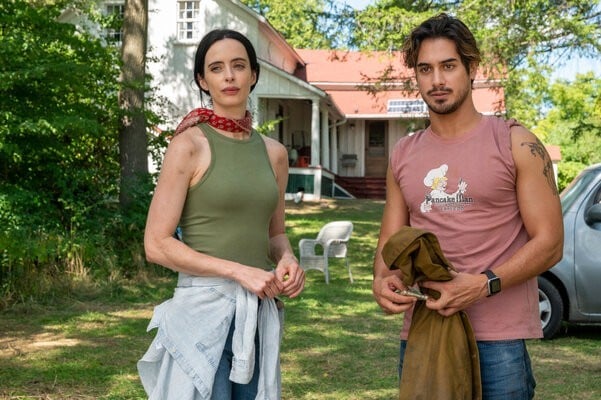 Krysten Ritter as Lucy and Avan Jogia as Jack - Orphan Black: Echoes _ Season 1, Episode 1 - Photo Credit: Sophie Giraud/AMC Krysten Ritter as Lucy and Avan Jogia as Jack - Orphan Black: Echoes _ Season 1, Episode 1 - Photo Credit: Sophie Giraud/AMC