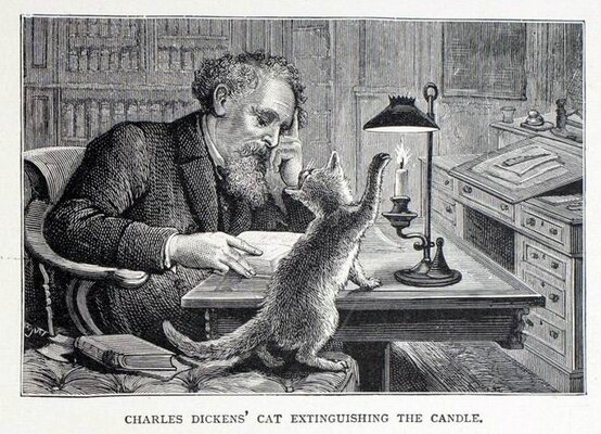 Charles Dickens with cat..jpg