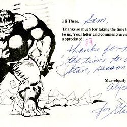 1981 Stan Lee Postcard