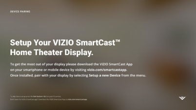 vizio smart cast pairing screen