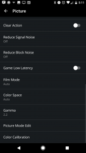 Vizio SmartCast App Calibration