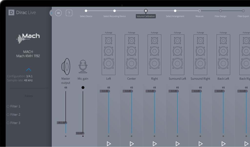 Settings for the Maestro M5 test setup