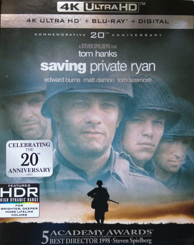 Saving Private Ryan 4k blu ray cover