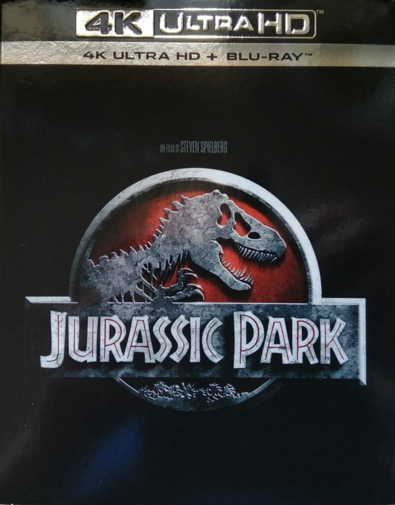 Jurassic park 4k blu ray cover 