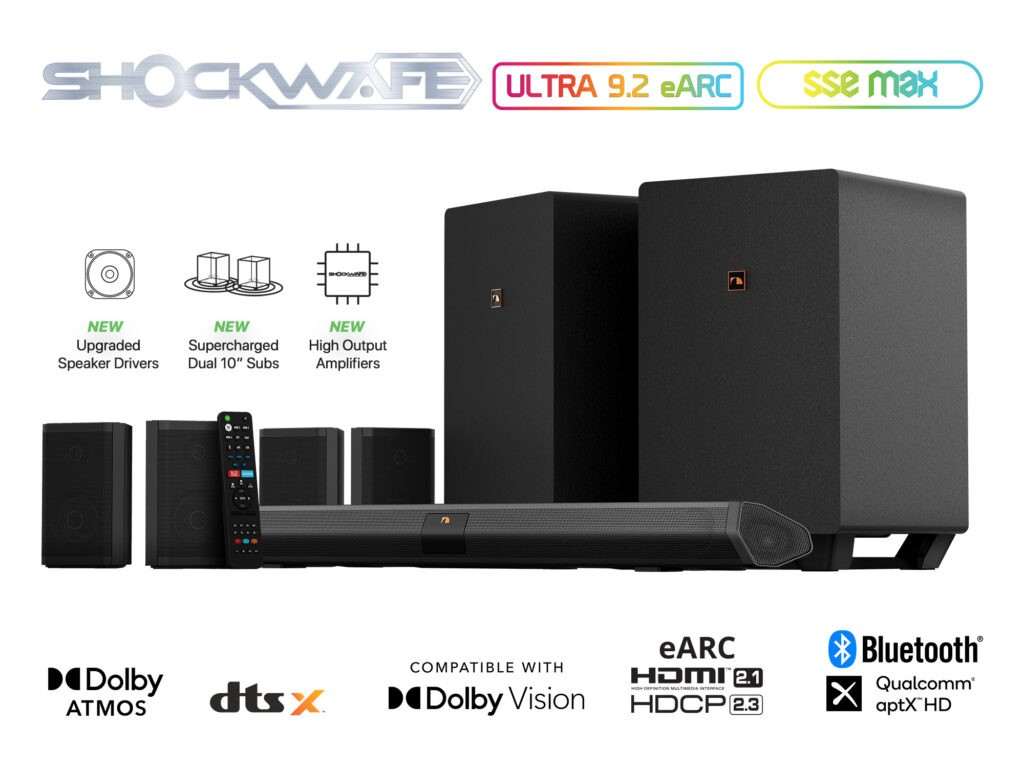 Shockwafe Ultra soundbar components