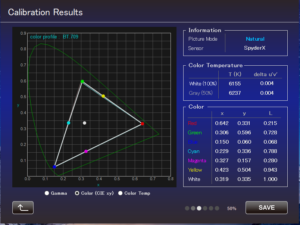 JVC DLA-RS3100 projector calibration second