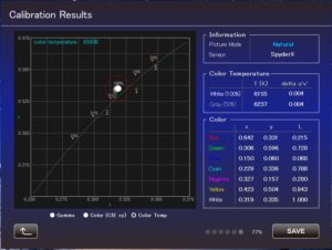 JVC DLA-RS3100 projector calibration third