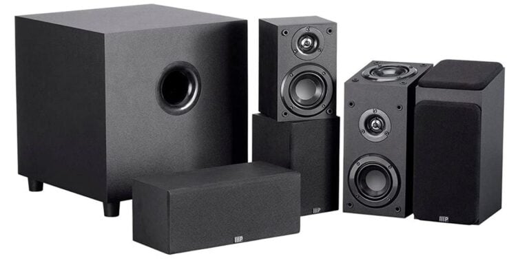 The Monoprice 133831 5.1.2 system has everything you need for Dolby Atmos Speakers