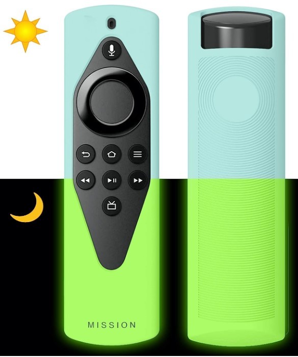 A Made for Amazon glow in the dark remote cover case that is on sale for Home Theater Prime Day deals in 2023