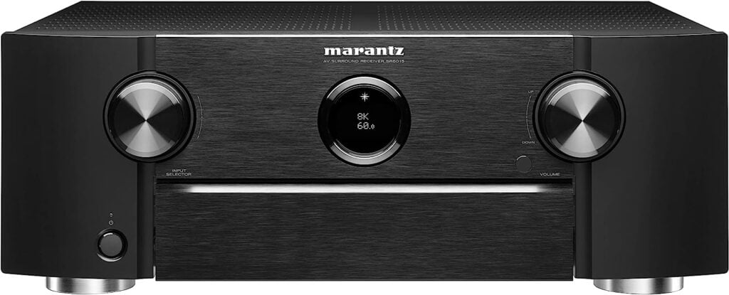 The Marantz SR6015 9.2 Channel (110 Watt x 9) 8K Ultra HD AV Receiver with 3D Audio, HEOS Built-in and Voice Control
