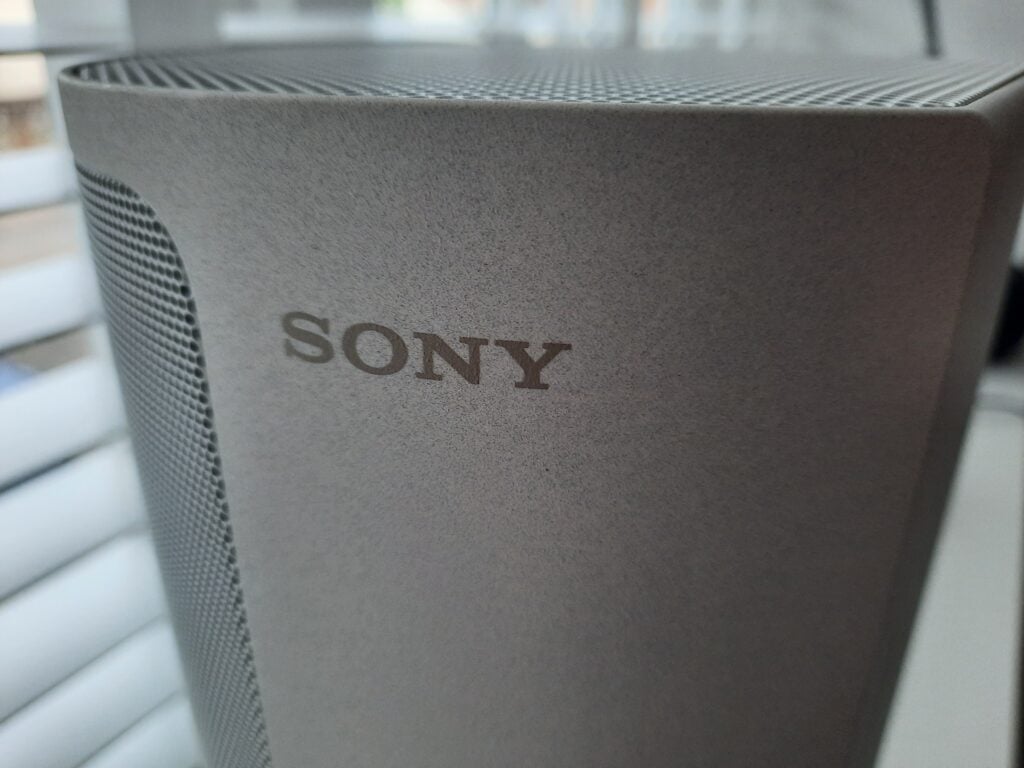 A speaker from the Sony HT-A9 set.