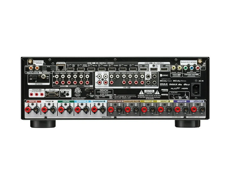 Denon AVR-X4800H Wireless Multi Room Receiver Rear