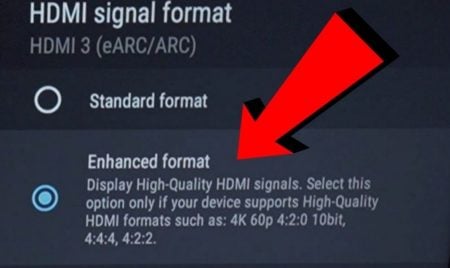 HDMI Enhanced Format Option